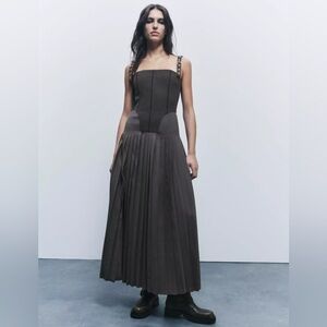 Zara Pleated Bustier Dress
